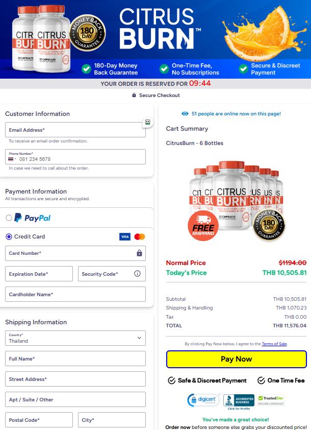 Order CitrusBurn From The Official Website Secure Order Page